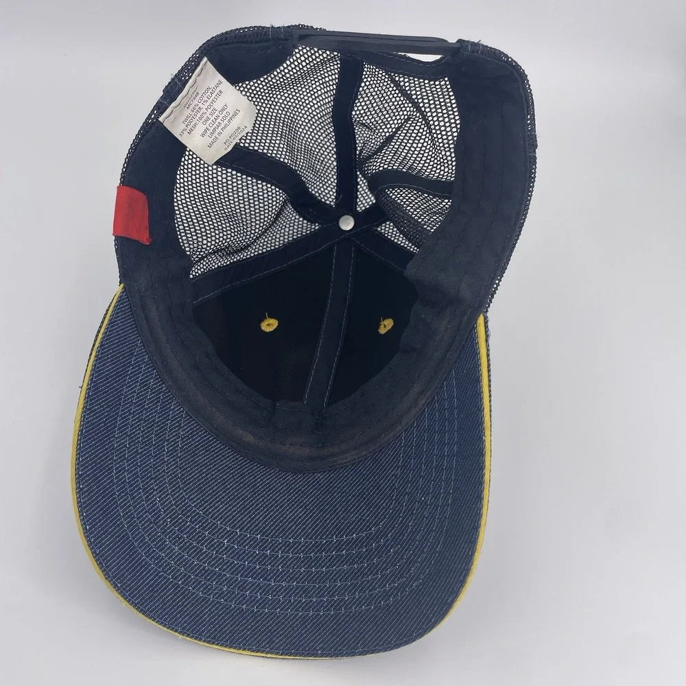 McDonalds Hat Snap Back Cap Employee Mesh Blue Crew Staff Restaurant Apparel